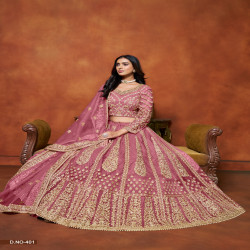 Women's Premium Wedding Net Lehenga Choli with Embroidered Dupatta